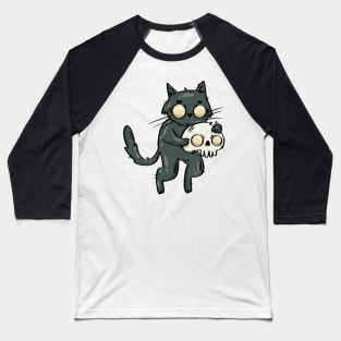 Cats Halloween, Gothic Kittens Baseball T-Shirt